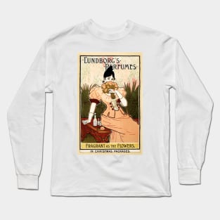 LUNBORG'S PERFUMES Fragrant as Flowers Old American Advertising Art Long Sleeve T-Shirt